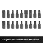 Original Einhell Impact Stecknuss-Set 32-tlg. (18x 30-mm-Kraftbits, 9x 40-mm-Stecknüsse, 3x 80-mm-Stecknüsse, S2- und CrMo-Stahl, Kunststoffhülse, KFZ-Bereich)