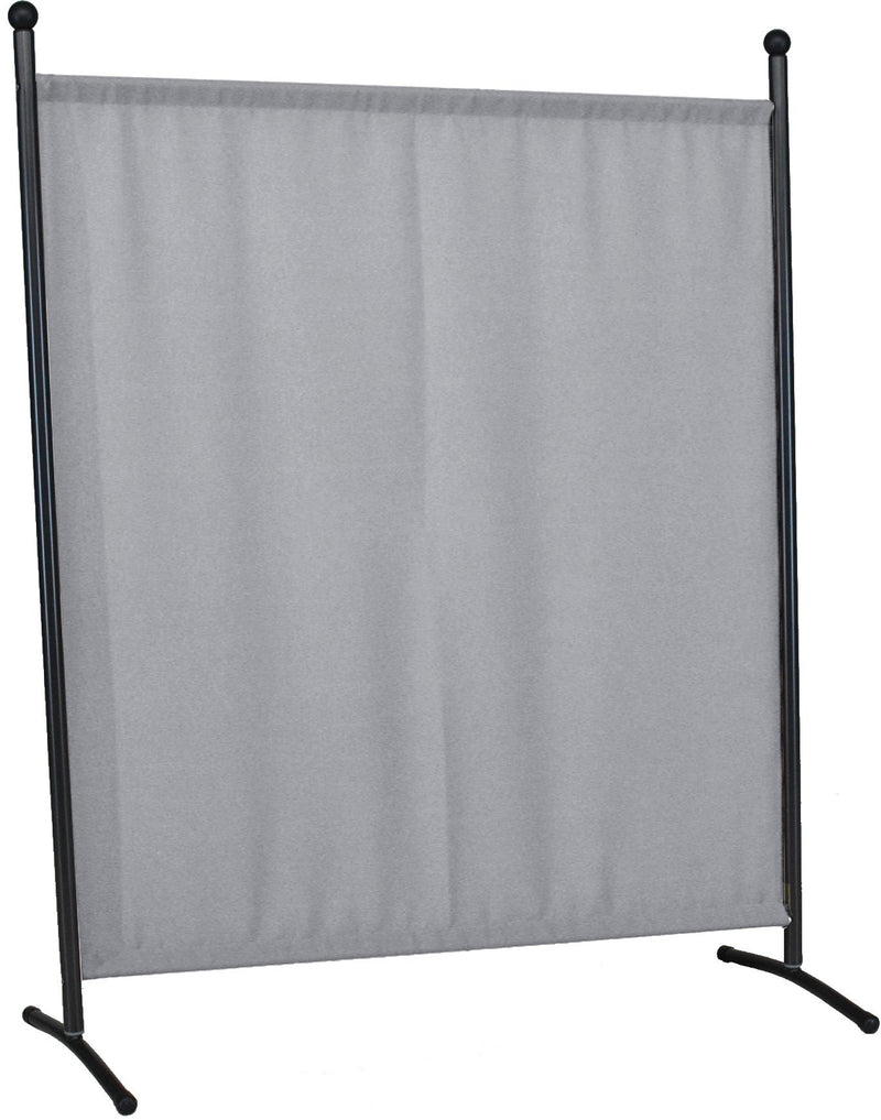 Angerer Stellwand 178 x 178 cm, Sicht- & Sonnenschutz, Raumtrenner, Innen & Outdoor Büro Balkon/Terrasse, Schlafzimmer, Garten, Made in Germany, waschbare Bezüge, Polyacryl hellgrau