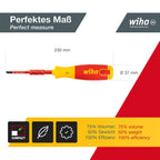 Wiha Schraubendreher Set LiftUp electric 6-tlg. mit verstaubarem Bit Set (38611) I Schraubenzieher Satz mit Bit Magazin aus slimBits für Elektriker, Bithalter, Schlitz/ Kreuzschlitz/ Plusminus