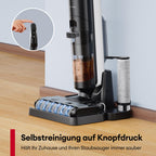 Ultenic Nass Trockensauger akku, Saugwischer Kabellos, 50 Minuten Laufzeit, Selbstreinigungsfunktion, LED-Display, ideal für Hartböden sowie Haushalte mit Haustieren und Kindern