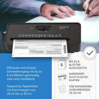 GENIE 260 S Plus Aktenvernichter | Papierschredder mit 6-mm Streifenschnitt | Schredder Aktenvernichter für Zuhause | Shredder Papier kompakt | Mit universal Aufsatz | Paper Shredder