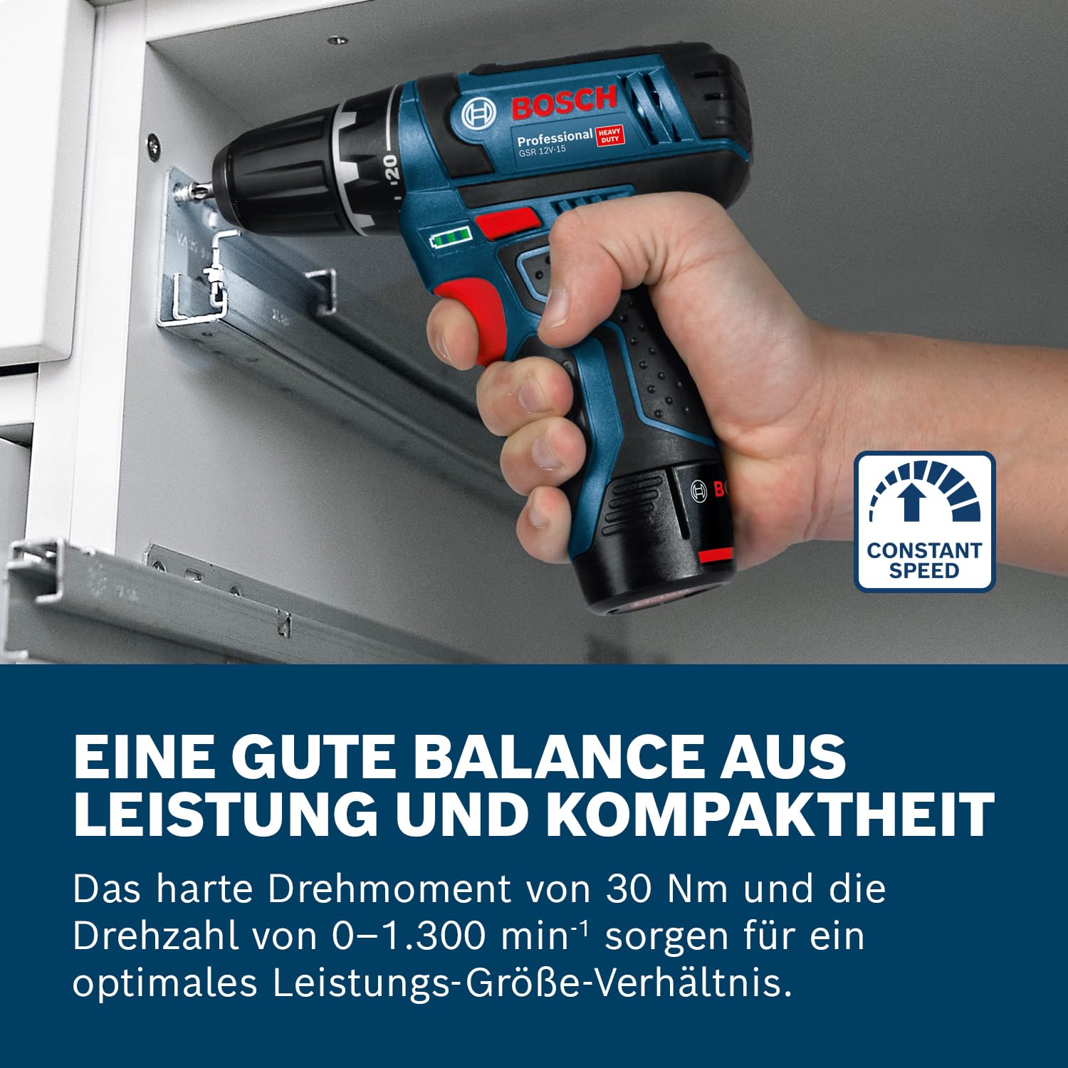 Bosch Professional 12V System Akku Bohrschrauber GSR 12V-15 (ohne Akku/ Ladegerät)