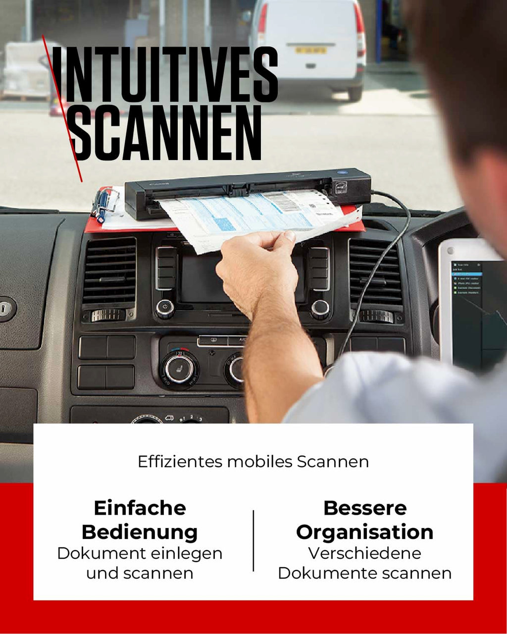 Canon P-208II - imageFORMULA Mobiler Dokumentenscanner (Duplex DIN-A4 Einzug, Farbe, 600dpi, 8 Seiten/Min, 10 Blatt ADF, PDF durchsuchbar, OCR, Plug & Scan, Twain, schwarz)