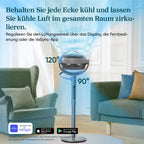 Levoit 20dB Standventilator sehr leise mit intelligenter Steuerung via APP & Alexa, DC Motor mit 30m Wurfweite, Ventilator mit Kühlung, Fan mit Fernbedienung, 4 Modi 12 Stufen 12 Std Timer