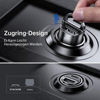 Syncwire 60W Zigarettenanzünder USB C & USB Auto Adapter [PD 3.0 & QC 3.0] Super Mini Ganzmetall KFZ Ladegerät USBC Kompatibel mit iPhone, Samsung, Huawei, Xiaomi, Google Pixel - Schwarz