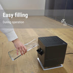 Stadler Form Luftbefeuchter Oskar mit Hygrostat / für Räume bis 50 m² / energiesparend / leise / dimmbare LEDs / Nachtmodus / für Duftstoffe geeignet / Auszeichnung ÖKO TEST 11-2018 / Farbe schwarz