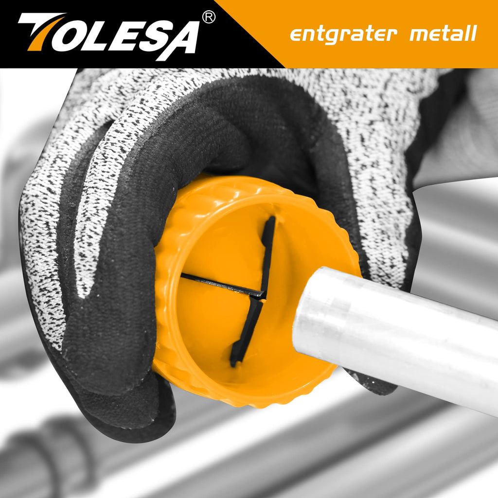 TOLESA Rohrschneider 5-50mm, Rohrabschneider mit Entgrater, Rohrschneider für Kunststoff, Dünner Edelstahl, Stahl, Kupferrohr, Aluminium, PVC Rohre Schneiden