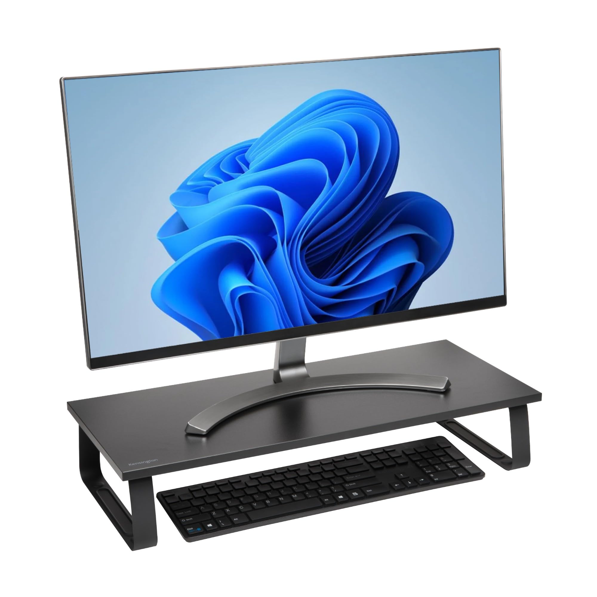 Kensington Extra breiter Monitorständer für Schreibtische. Großer Computerständer/Monitorständer/Schreibtischerhöhung (K55726EU), Schwarz