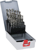 Bosch Professional 25tlg. ProBox Metallbohrer Set HSS-G (geschliffen, Zubehör Bohrschrauber und Bohrständer), Durchmesser: 1.0 - 13.0