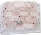 Dalber kinder Wandlampe kinderzimmer, Kinderlampe Wandleuchte Clouds Rosa kinderzimmerlampe, 41418S, E27