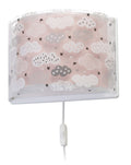 Dalber kinder Wandlampe kinderzimmer, Kinderlampe Wandleuchte Clouds Rosa kinderzimmerlampe, 41418S, E27