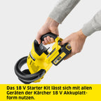Kärcher 18 V Starter Kit 18/25, 18 V/2,5 Ah Akku mit Schnellladegerät, Lithium-Ionen-Akku, Ladezeit: in weniger als 1,5 Stunden zu 100% aufgeladen, für alle Geräte der 18 V Battery Power Plattform