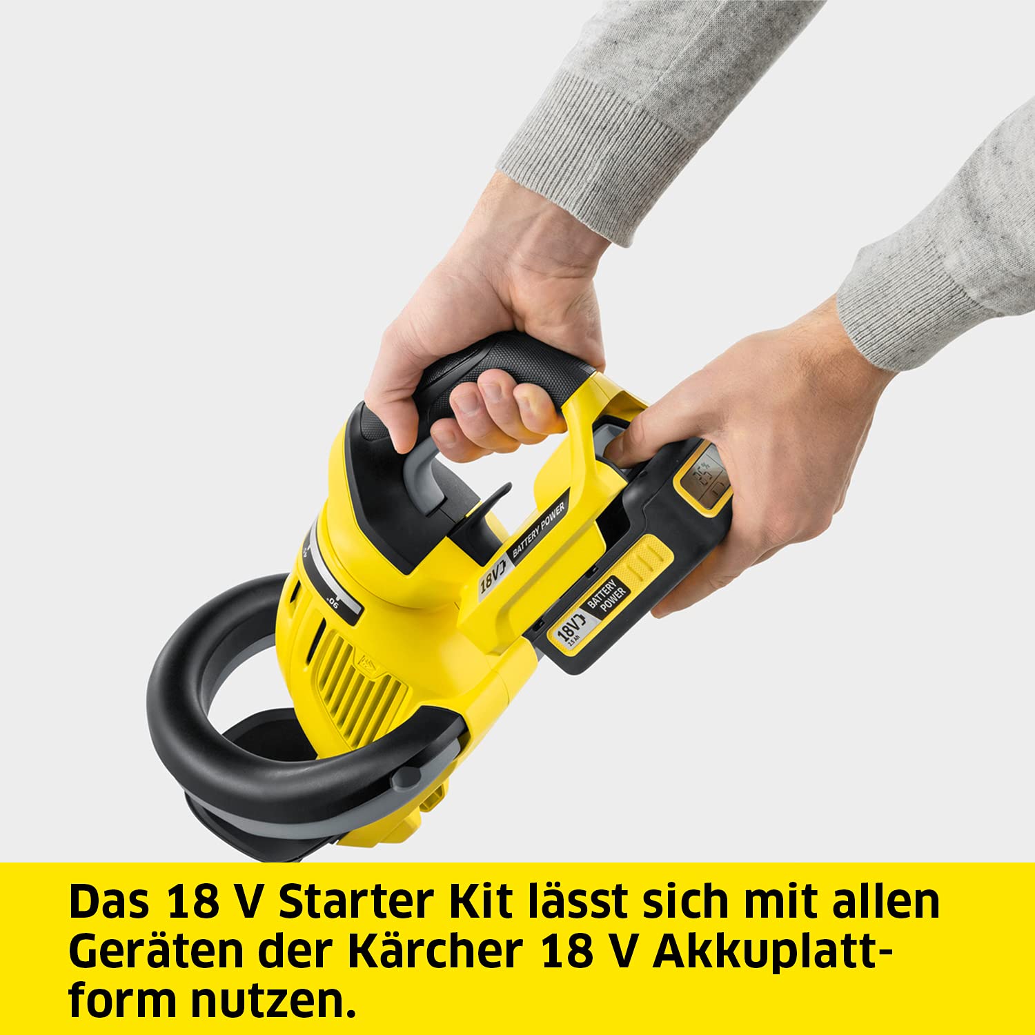 Kärcher 18 V Starter Kit 18/25, 18 V/2,5 Ah Akku mit Schnellladegerät, Lithium-Ionen-Akku, Ladezeit: in weniger als 1,5 Stunden zu 100% aufgeladen, für alle Geräte der 18 V Battery Power Plattform