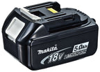 Makita Akku-Kombihammer für SDS Plus, ( 18 V/5, 0 Ah, im Makpac inklusiv 2 Akkus), DHR243RTJV, Blau, inkl. Staubabsaugung und 2x Akku 5,0 Ah