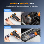 K&F CONCEPT 2 in 1 Elektrische Staubgebläse & Staubsauger - 150000 U/min, mit Unendliche Gangschaltung, 5000mAh Akku，Super Power Druckluft Compressed Air Duster für Tastatur, Kamera, Auto, PC, Außen