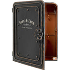 Kare Design Schlüsselkasten Safe, Schwarz, Schrank, Vintage Safe, mit 6 Haken, Stahl, Klein, 31x24x13 cm (H/B/T)