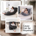 ALLOPERA Pregnancy Pillow, Full Body 57 Inch Maternity Pillow with Removable Washable Cover - Sleep Support for Legs, Back, Neck, Shoulder, HIPS, Belly for Pregnent Women, Velvet Cover (Black)