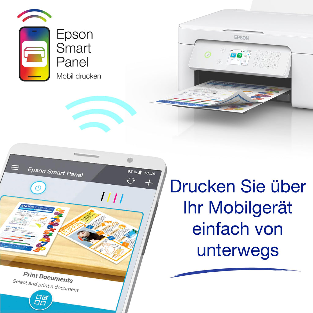 Epson Expression Home XP-4205 3-in-1-Tinten-Multifunktionsdrucker, Scanner, Kopierer, WLAN, Einzelpatronen, Duplex, 2,4-Zoll-Display, DIN A4, inkl. 3 Monate ReadyPrint Flex-Tintentarif