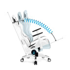 Diablo Gaming Stuhl X-Horn 2.0 Bürostuhl Gamer Chair Schreibtischstuhl 3D Armlehnen Ergonomisches Design Nacken/- Lendenkissen Kunstleder Wippfunktion Weiß King (XL)