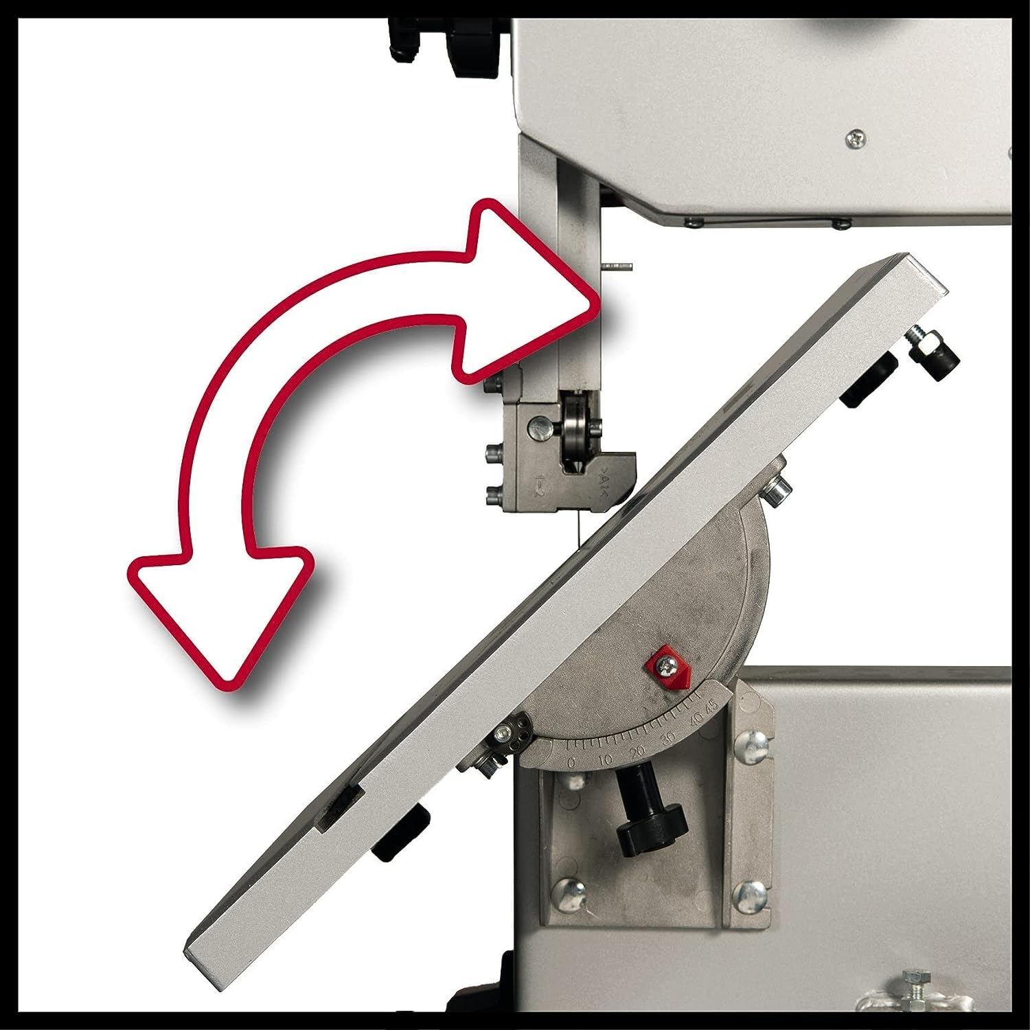 Einhell Bandsäge TC-SB 245 L (400W, Max. Sägebandgeschwindigkeit 726m/min, 245 Mm Durchlassbreite, Max. Schnitthöhe 101 Mm, Neigbarer Sägetisch, Parallel- Und Winkelanschlag, Absauganschluss)
