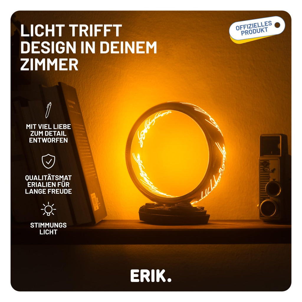 Grupo Erik LED Lampe Der Herr der Ringe LED Licht Deko - Stimmungslicht Schreibtisch - Nachttischlampe Kinder und Erwachsene Zubehör - Der Herr der Ringe Der Macht Merch Geschenke Fanartikel
