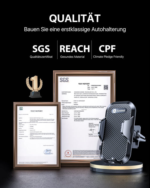 andobil Handyhalterung Auto Lüftung [2026 Neueste Lüftungsclip] Kfz Handy Halterung [100% Sicherer Griff ] 360° Drehbar Autohalterung Zubehör für iPhone 17 Pro Max Air 16 15 14 13 12 Galaxy S25 Ultra