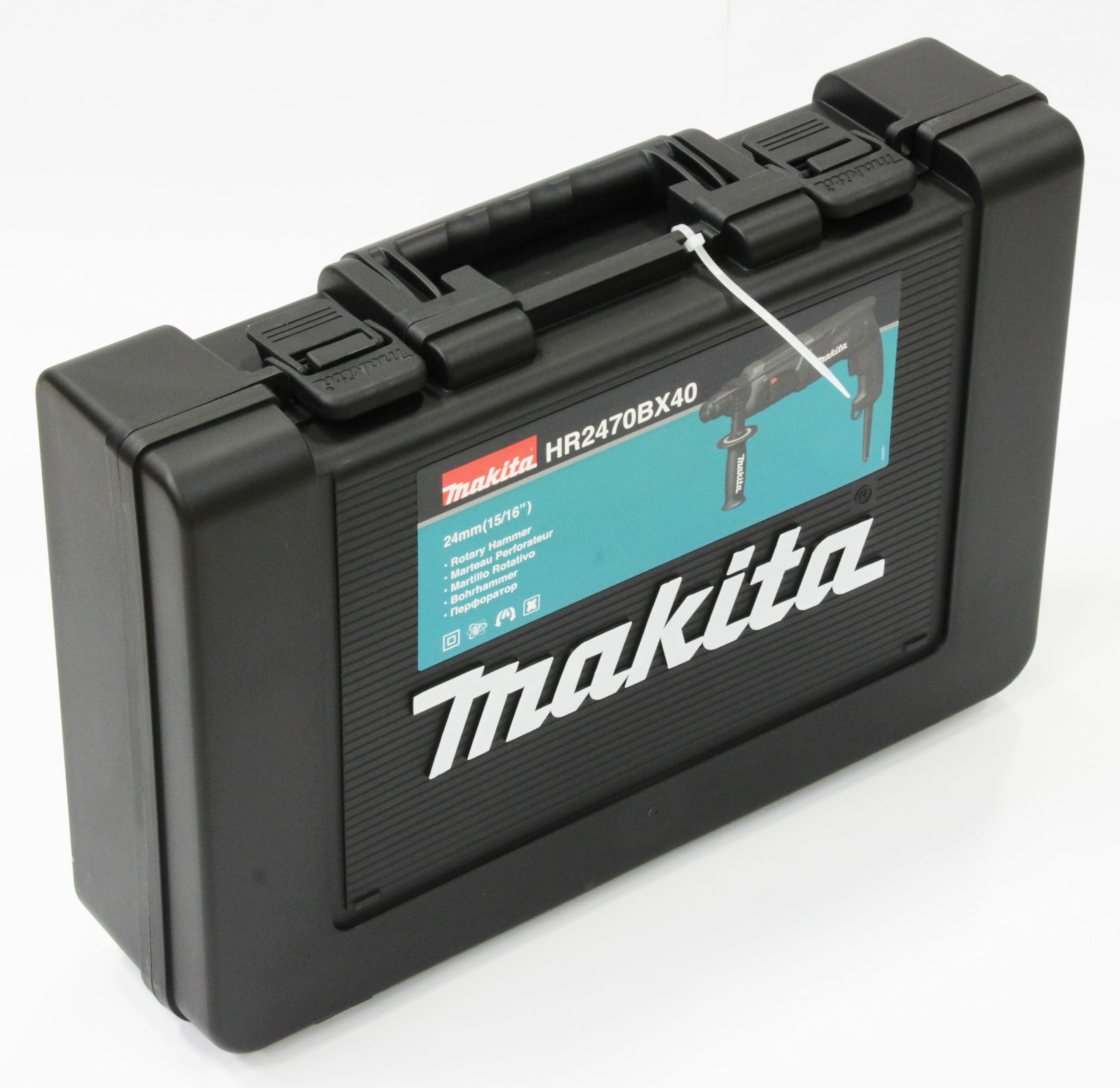 Makita HR2470BX40 Kombihammer inklusiv SDS-PLUS Bohrer-Set im Transportkoffer, 780 W, 230 V, Black Edition, inkl. SDS-PLUS Bohrerset