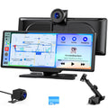 Avylet 9,26" CarPlay Display für Apple CarPlay & Android Auto, 60Hz Carpla mit 4K Dashcam und IP67 Rückfahrkamera, 64GB Karte, OTA-Updates, GPS Navigation, Bluetooth 5.0, Mirror Link, FM/AUX