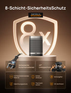 Dreo Heizlüfter Energiesparend Klein, 1500W Heizung Elektrisch mit Thermostat, 70° Oszillierend Elektroheizung, PTC Keramik Heizlüfter Leise, ECO-Modus, 12-Std-Timer, Überhitzungs- & Kippschutz