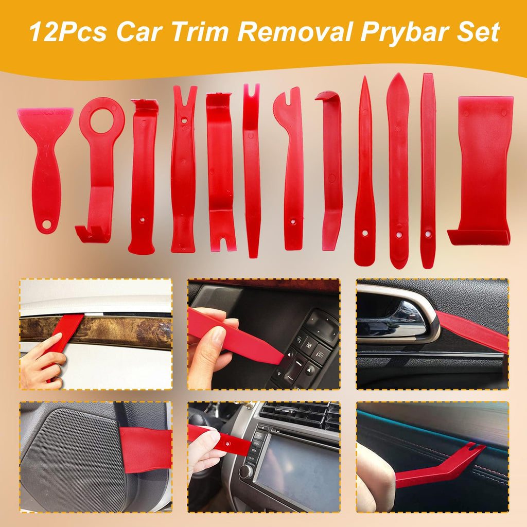 Druuzyl 268 Stück Hebelwerkzeug Auto, Universal Auto Demontage Werkzeuge, Innenverkleidung Werkzeug, Zierleistenkeil-Set, Kunststoffkeile KFZ Set für Entfernung Autotür Türverkleidung und Platten