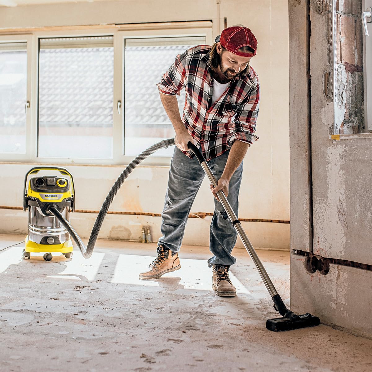 Karcher 1.628-361.0, WD 6 PS V-30/6/22/T Nass-/Trockensauger-30 L Edelstahltank-1300W (tragbare Steckdose und Blasfunktion), Standard, 1300 W, 30 liters