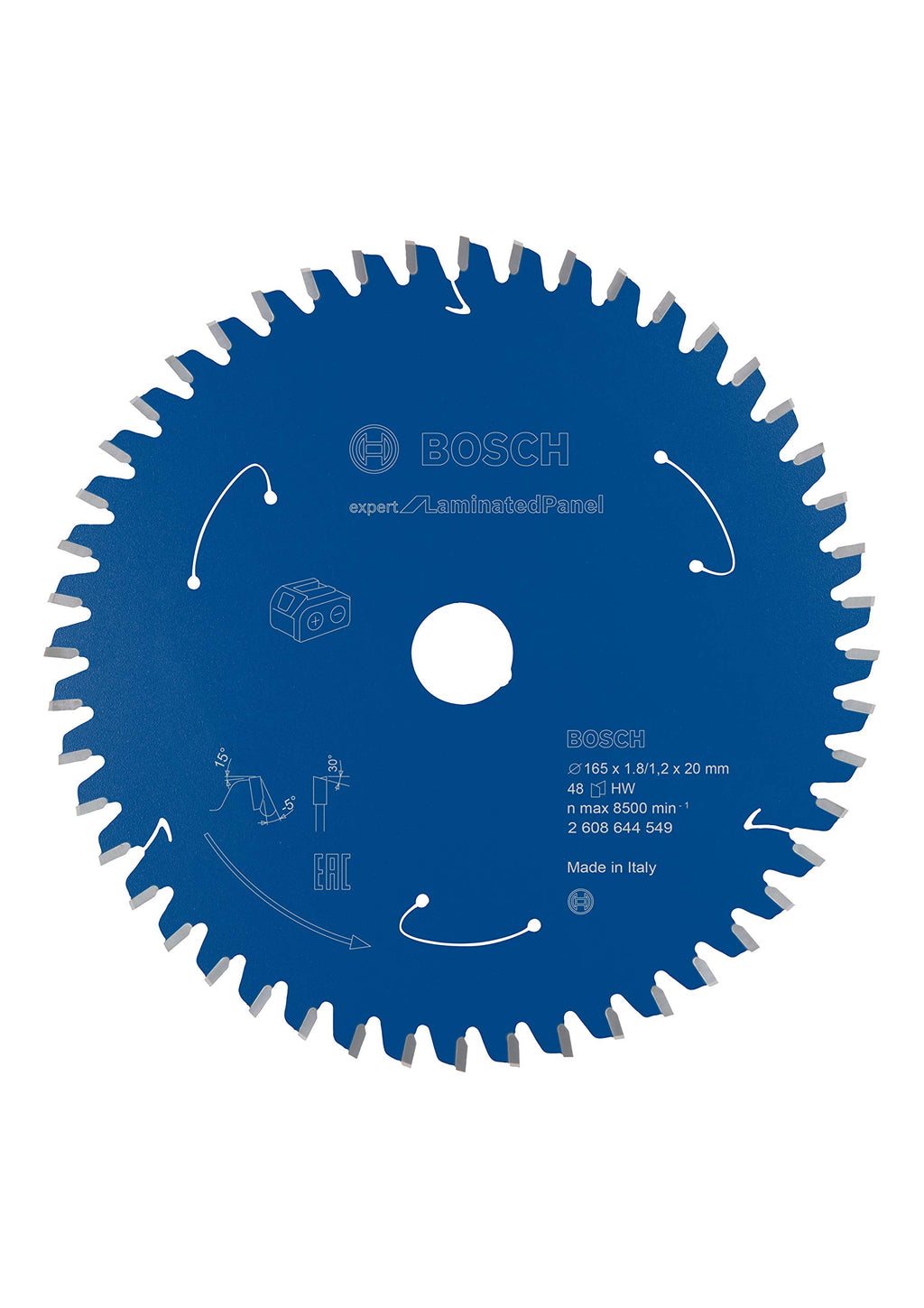 Bosch Professional 1x Kreissägeblatt Expert Laminated Panel (Spanplatten, Sägeblatt Ã˜ 165 X 20 X 1,8 Mm, 48 Zähne, Zubehör Akku Kreissäge)