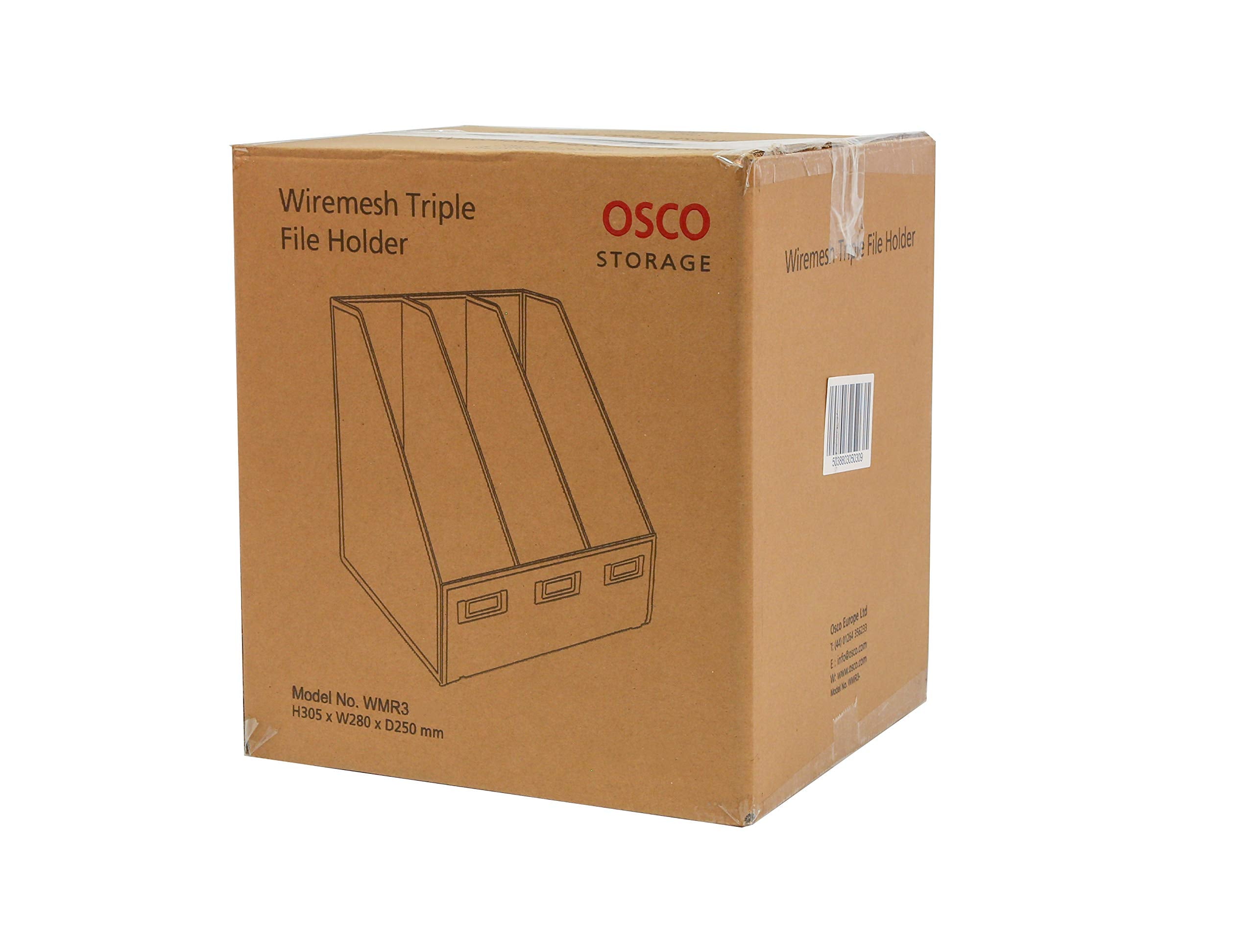 OSCO 3-fach Stehsammler aus Drahtgeflecht, schwarz MR3 BLACK