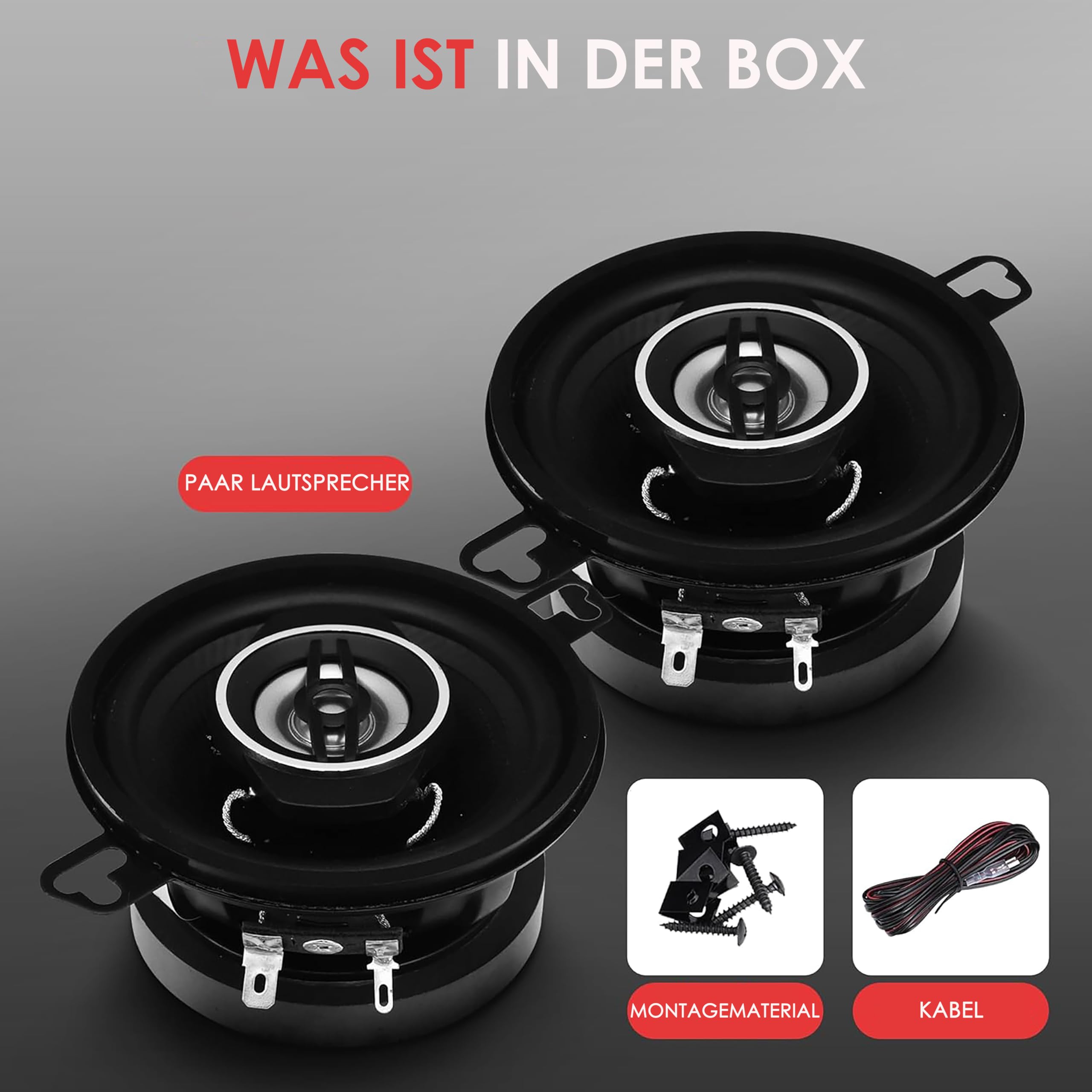 Pyle Autolautsprecher 8,8cm (3,5") – 2-Wege Koaxial Lautsprecher System 120W, 4 Ohm Impedanz, 1" Neodym Hochtöner, 4cm (1,6") Einbautiefe, KSV Spule, Poly Injection Membran – Einbaulautsprecher Auto