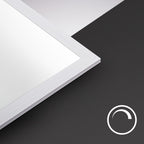 B.K.Licht - Deckenlampe mit Fernbedienung, dimmbar, ultraflach, LED Panel, LED Deckenleuchte, LED Lampe, Wohnzimmerlampe, Schlafzimmerlampe, Küchenlampe, 100x25x6,3 cm, Weiß