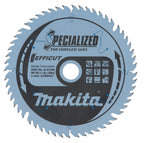 Makita B-57336 EFFICUT Kreissägeblatt Ø 165 x 1,45 x 20 mm, 56 Zähne, 23° Zahnwinkel, sehr saubere und schnelle Schnitte in Holz, MDF, Laminat, für Akku-Handkreissägen