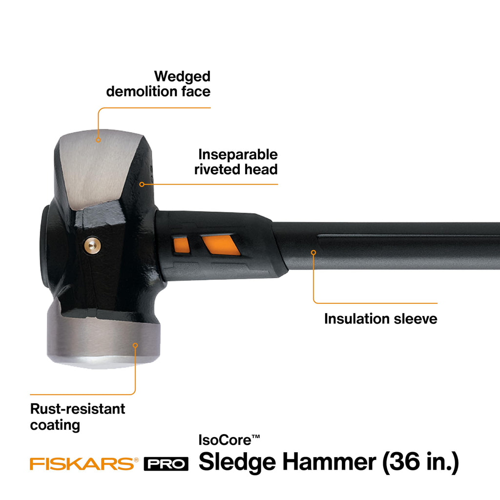 Fiskars 750610–1001 ISOCORE 8 LB Vorschlaghammer, 91,4 cm, 750620-1001