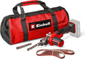 Einhell Akku-Bandfeile TE-BF 18 Li-Solo Power X-Change (18 V, Geschwindigkeit bis 1.700 m/min, 2x Schleifarme 9 mm und 13 mm, inkl. 12x Schleifbänder, ohne Akku)