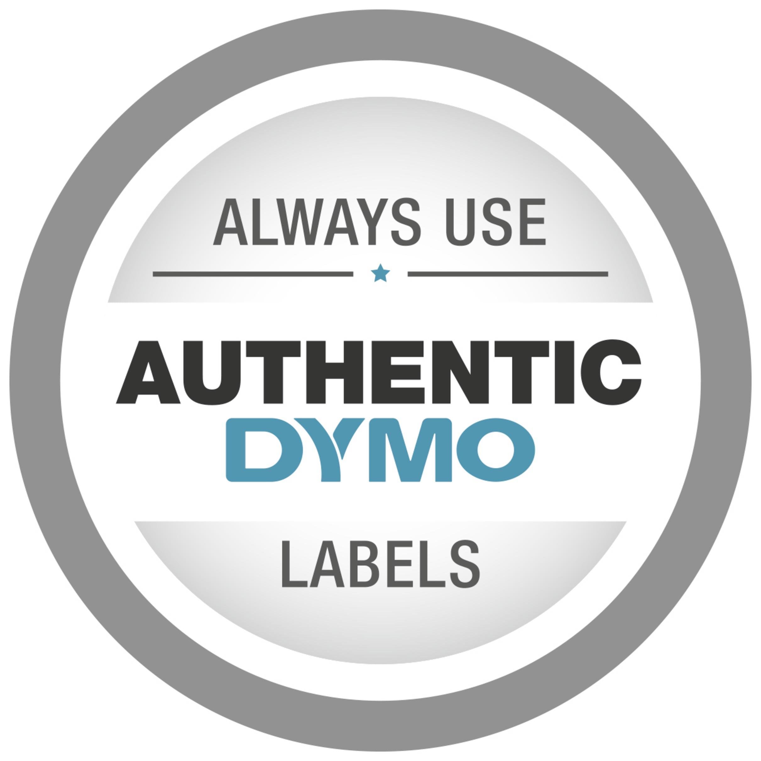 DYMO Rhino-Industrie-Vinyletiketten | 12 mm x 5,5 m | schwarz auf weiß | selbstklebendes Schriftband | für DYMO Rhino und LabelManager Beschriftungsgerät