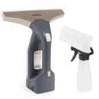 Beldray Akku-Fenstersauger+ – Handheld & wiederaufladbar, streifenfreie Reinigung, Spiegel- und Glasreinigung, 100 ml Abnehmbarer Wassertank, inklusive Sprühflasche und Wischpad, Titan, BEL01985VDE