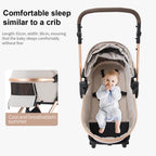 BEBBY 3-in-1 Kinderwagen KombiKinderwagen-Set 2-in-1 Buggy faltbar Luxus Hochlandschaft Neugeborenes Tragbarer Zusammenklappbarer Kinderwagen Travel System (D2-Black., H2-D)