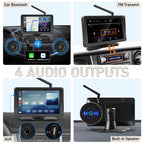 URVOLAX Rückfahrkamera Kabellos Funk: Tragbares 7 Zoll Apple CarPlay/Android Auto - 10.000mAh Akku Batterie mit Solar Nachtsicht Wasserdicht - für Wohnmobil Wohnwagen Anhänger LKW (69X Branchenneu)
