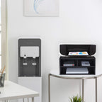 Relaxdays Druckerständer Schreibtisch, 3 Fächer, Regal für Drucker, Druckerhalter, H x B x T: 22,5 x 47 x 40 cm, schwarz