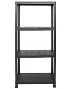 Ondis24 Steckregal 60 x 30 x 131 (H) cm, 4 Böden, Kunststoffregal, Schwerlastregal, bis zu 80 kg, Regal, Lagerregal (1 Stück)