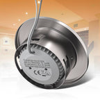 B.K.Licht - 5er Set LED Einbaustrahler 230V schwenkbar, warmweiße Lichtfarbe, Lochmass 68mm, LED Spot, flach, Deckenspots, Spots, Einbauleuchten, Einbauspots, 86x26 mm, Matt-Nickel