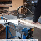 Scheppach Tischkreissäge TS310 | 230V Anschluss | 2200W Leistung | Sägeblatt Ø315mm | Schnitthöhe 83 mm | mit Tischverbreiterung, 2. Sägeblatt, Führungsschiene & Schiebeschlitten | schwenkbar bis 45°