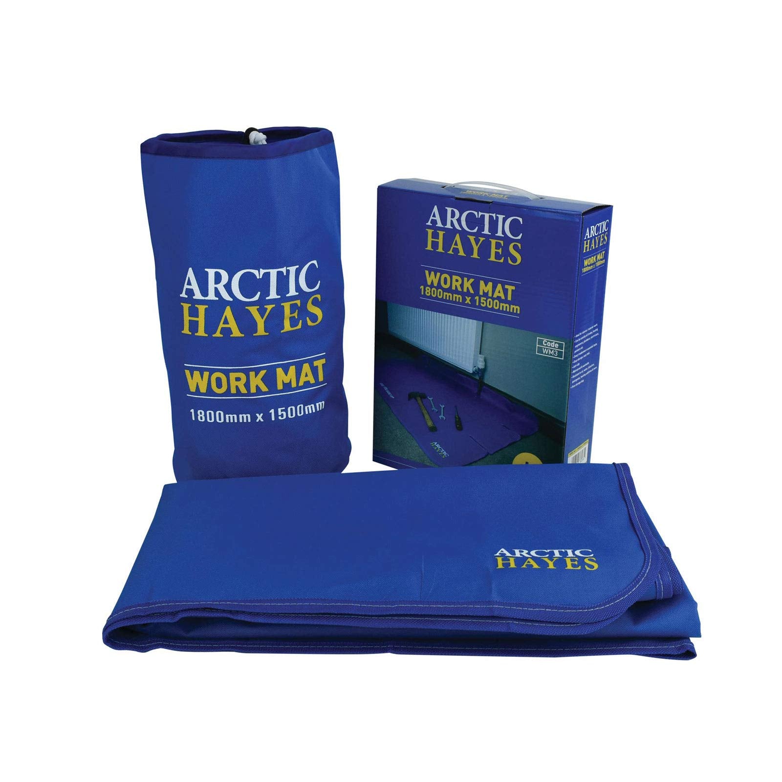 Arctic Hayes WM1 Klempnerarbeitsmatte, rutschfest, wasserdicht und chemikalienbeständig, Bodenschutzmatte (1.200 x 750 mm), geeignet für Innen- und Außenbereich, Blau