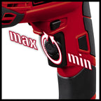 Einhell Schlagbohrmaschinen-Set TC-ID 1000 E Kit +64 (1010 W, Drehzahl-Elektronik, 13 mm-Schnellspannbohrfutter, Schlagzahl 48.000 min-1, inkl. 64-tlg. Zubehör-Set und Koffer)