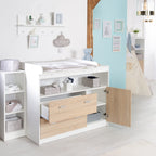 roba Kinderzimmerset 'Gabriella', 2-teilig, enthält Babybett 70x140cm & breite Wickelkommode, bicolor