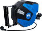 BGS 3321 | Automatische Kabeltrommel | 15 m + 1 m Zuleitung | 180° seitlich schwenkbar | inkl. Montagehalter